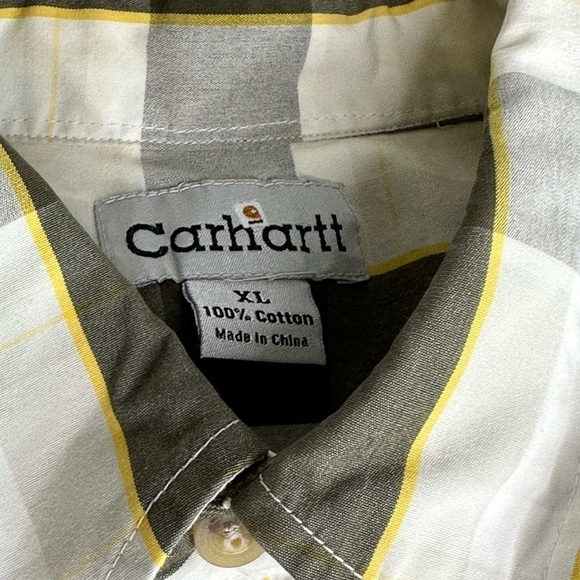 Carhartt Short Sleeve Button Down Plaid Shirt Bundle of Two - Picture 2 of 7